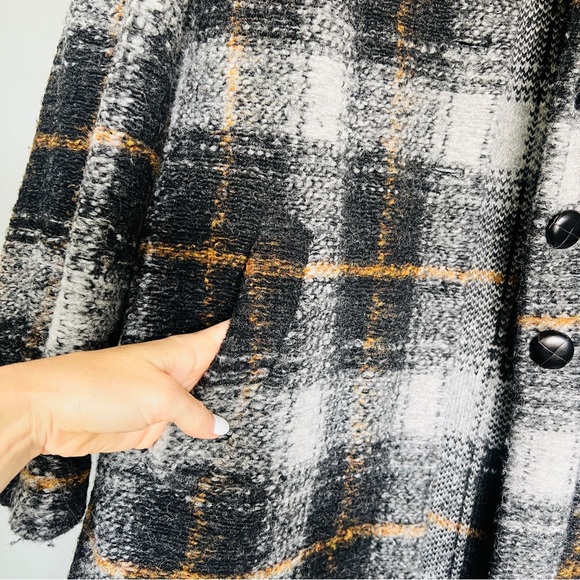 Isabel Marant Étoile checked wool-blend coat in anthracite - Picture 6 of 8